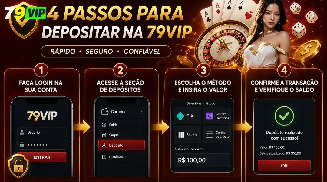 79VIP Depósito rápido via carteira eletrônica
