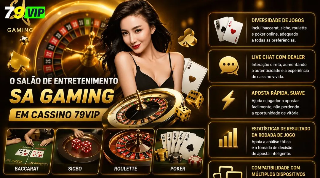 O Salão de Entretenimento SA Gaming em Cassino 79VIP